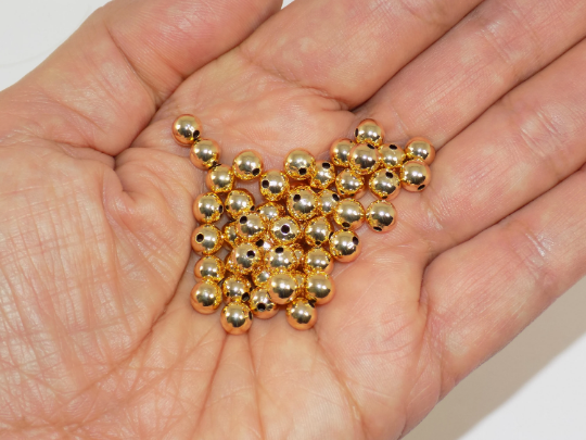 2mm Round Brass Beads (100 Pieces)