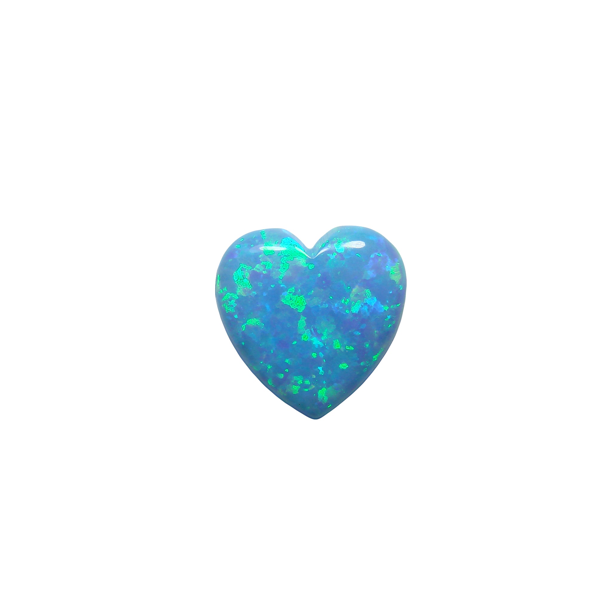 blue opal heart charm