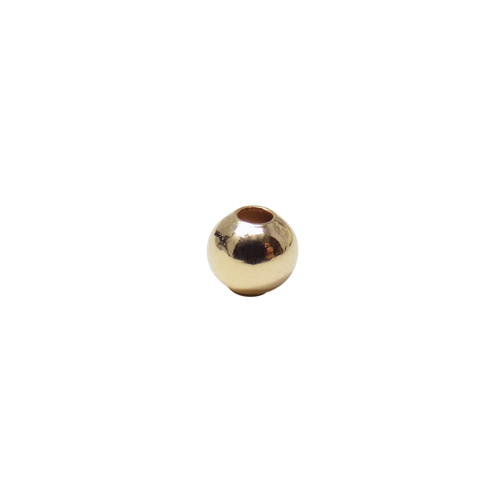 Round Beads 3mm 18K Gold Plated Hole 1.1mm High Quality