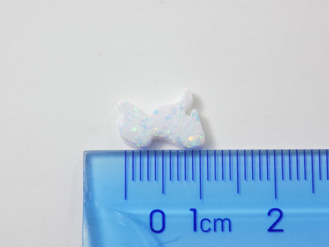 Lab-created White Opal Dog Pendant Size: 9x10.85mm