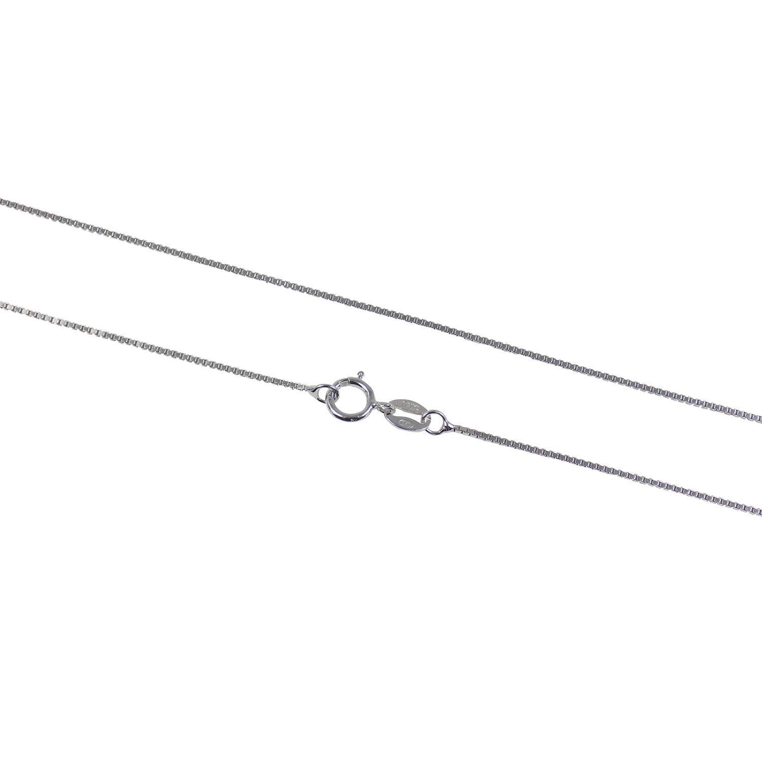 silver chain necklace for pendant.  box silver chain