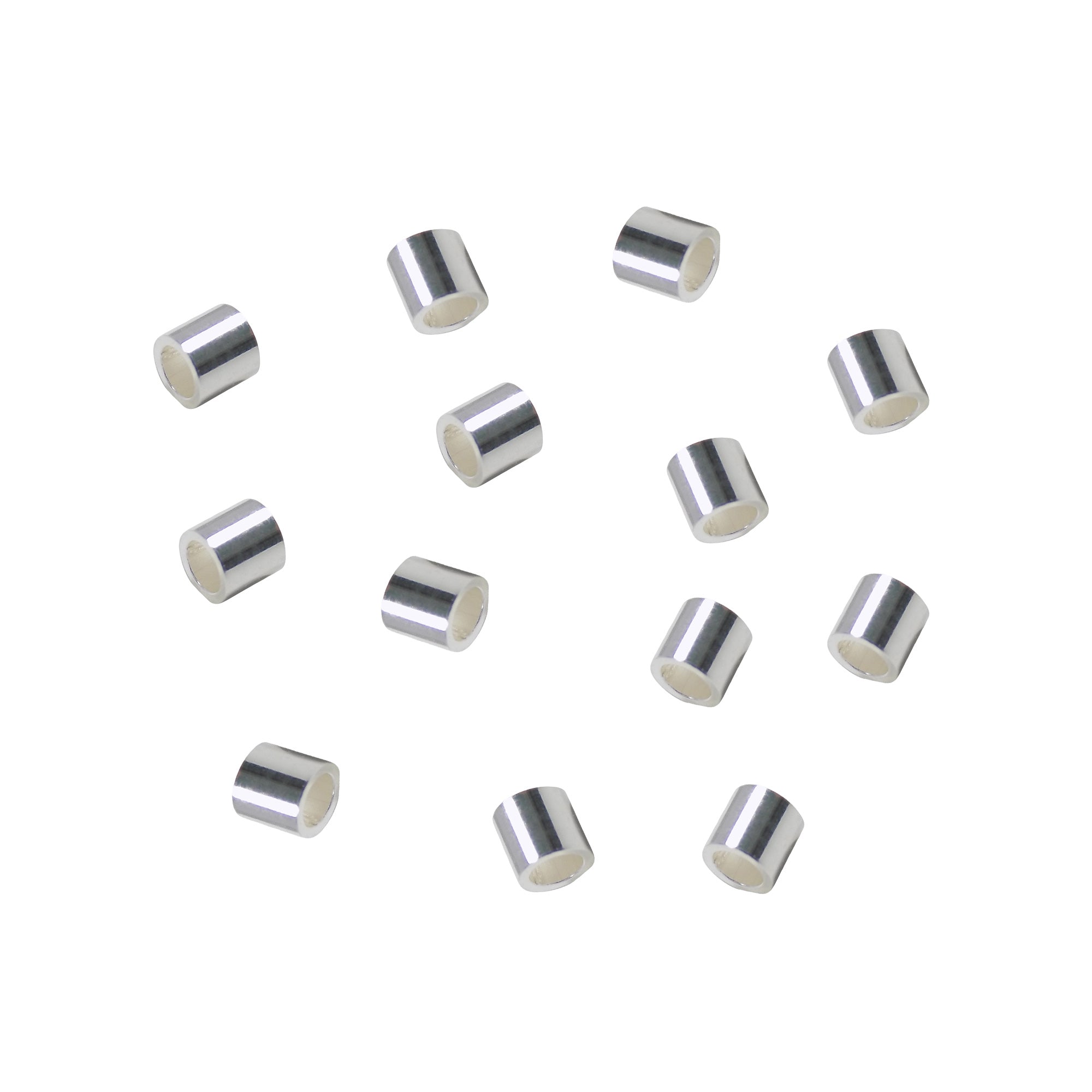 Cut Tube 2mmx2mm (50 pcs) 925 Sterling Silver Crimp Beads Spacer Heavy