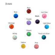 Opal Beads 3mm, Lab-Created Opal Tiny Round Beads, Opal Ball Charm, Opal Round Shape, Beads Spacer, Loose Beads