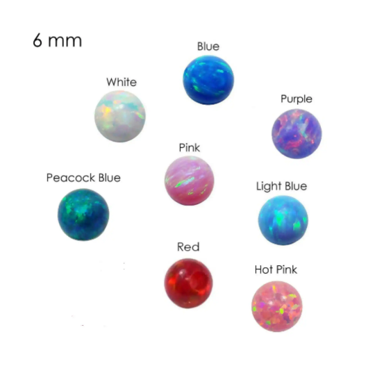 Opal Beads 6mm, Full drilled hole. Lab-Created Round Beads, Wholesale Opal Ball Charm, Opal Round Shape, Beads Spacer, Loose Beads.