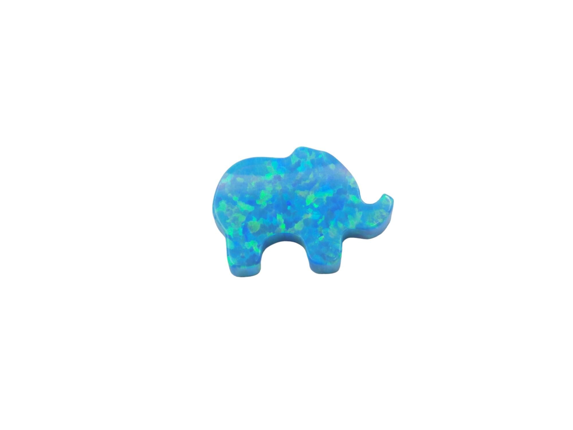 Opal Elephant Charm 8 x 11 mm Lucky Elephant Lab Created