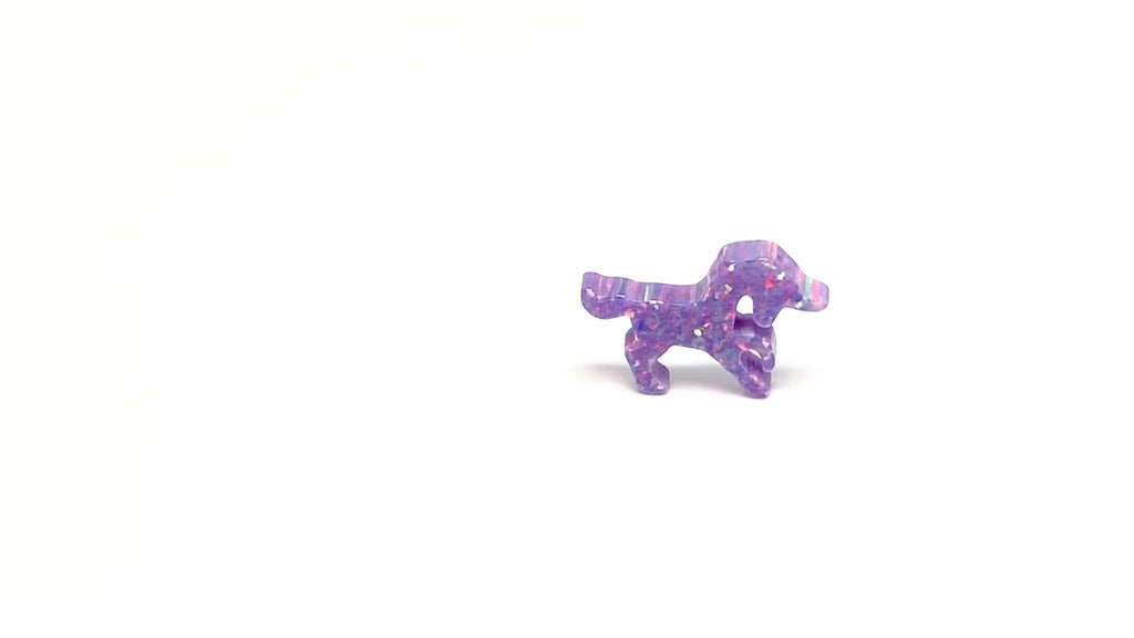 Lab-Created Opal Unicorn Purple Pendant 15.1x10.2mm