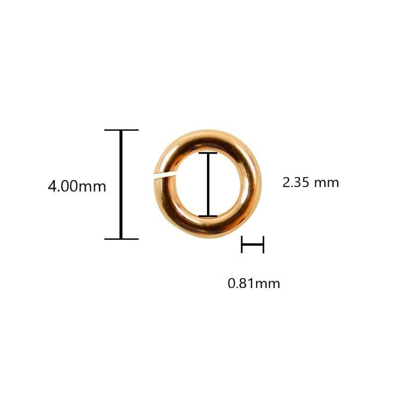 Open Jump Rings 4mm 14K Gold Filled 20 Ga (0.81x4.0mm) Wholesale Jump