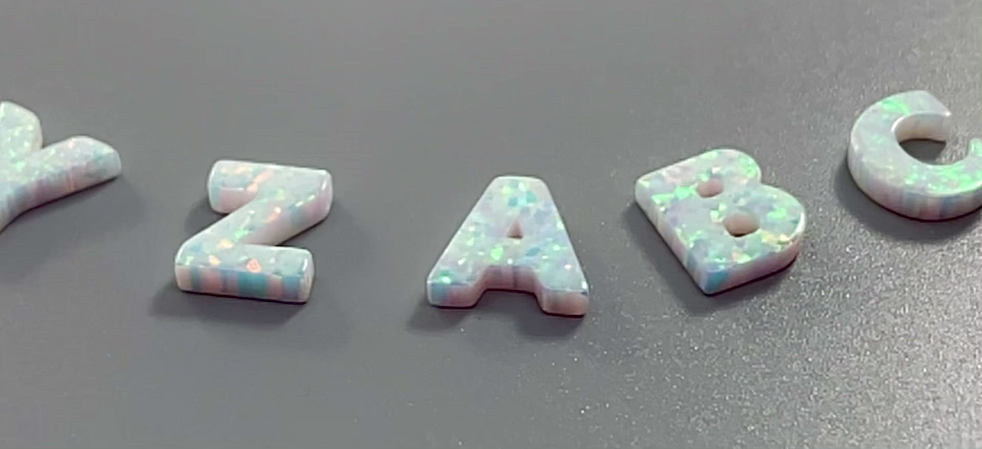 initial letter lab created opal charm