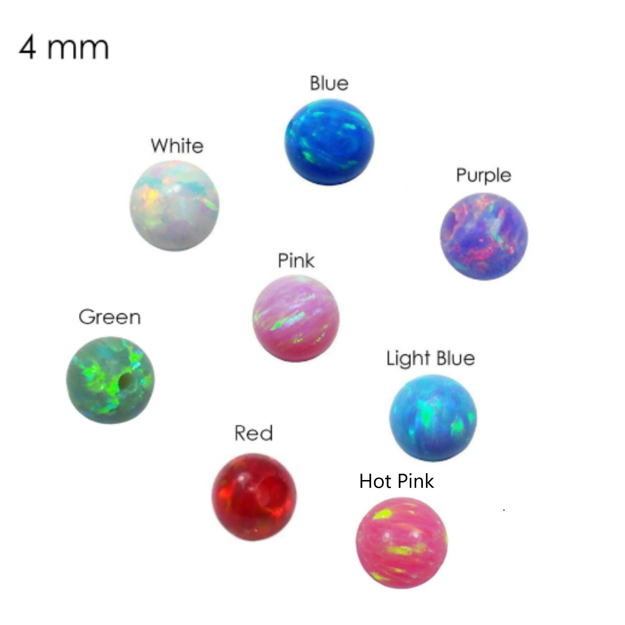 Opal Beads 4mm, Round Beads, Wholesale Opal Ball Charm, Opal Round Shape, Beads Spacer, Loose Beads, Opal Wholesale, USA Seller