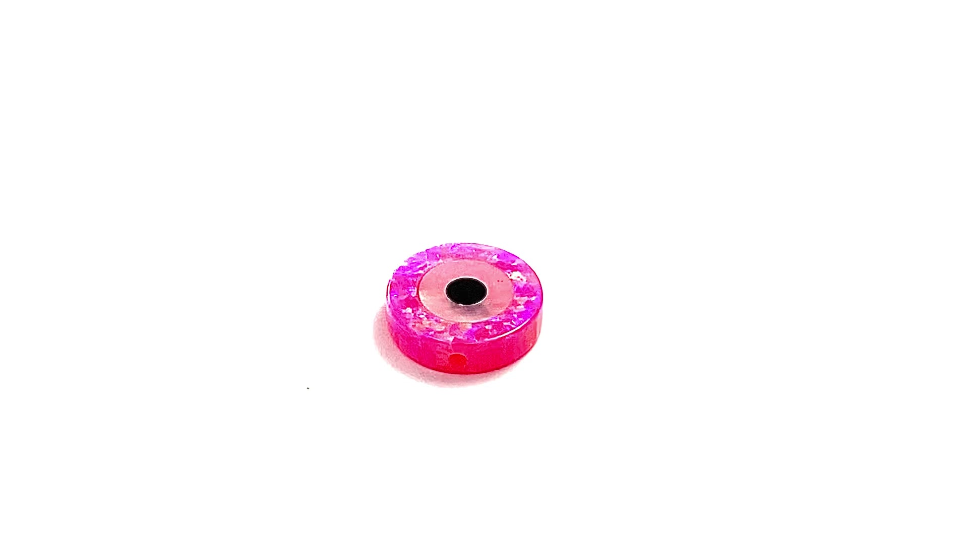 Evil Eye Hot Pink Lab Created Opal Bead