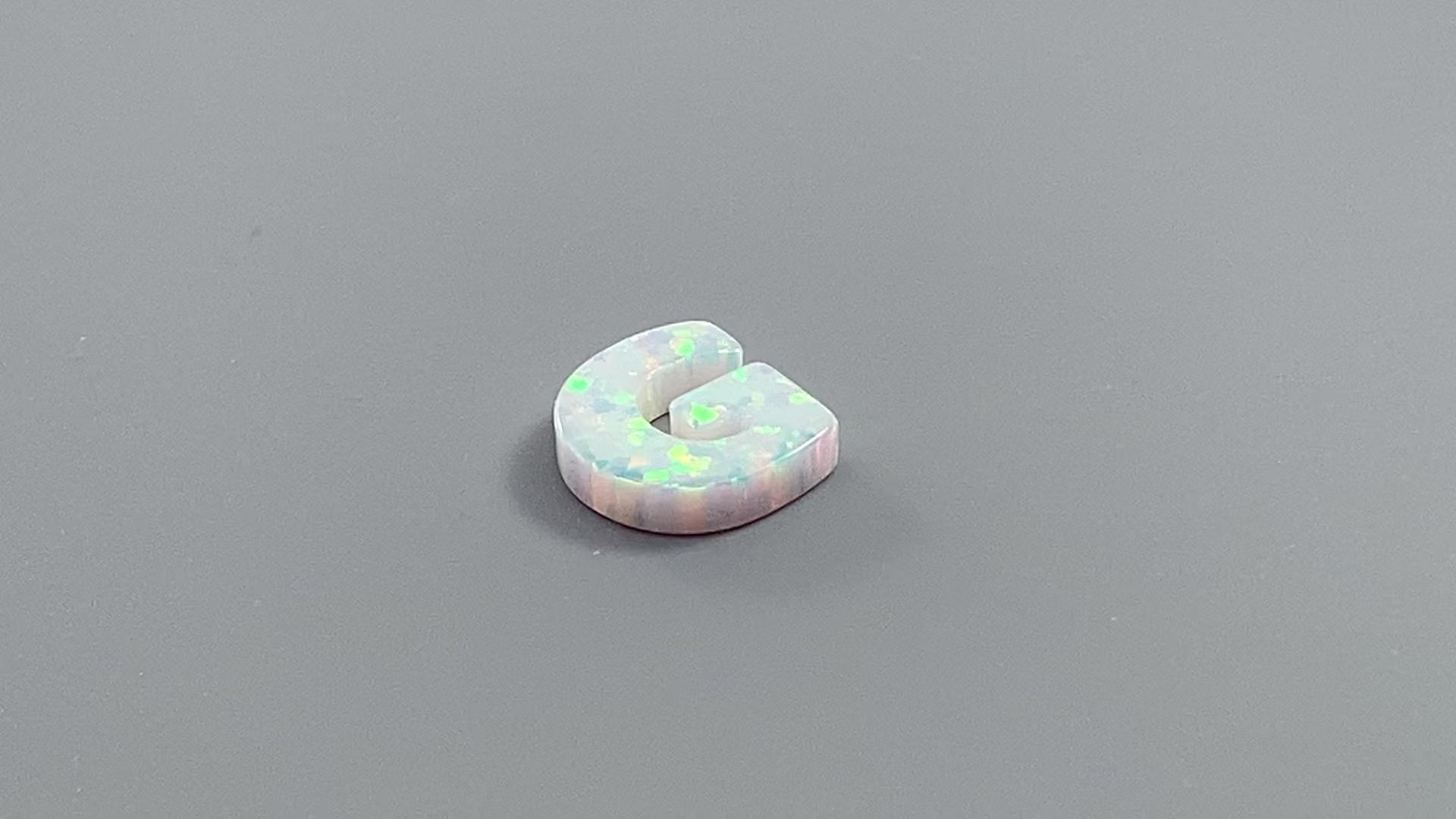 Initial Opal Letter G Pendant white charm