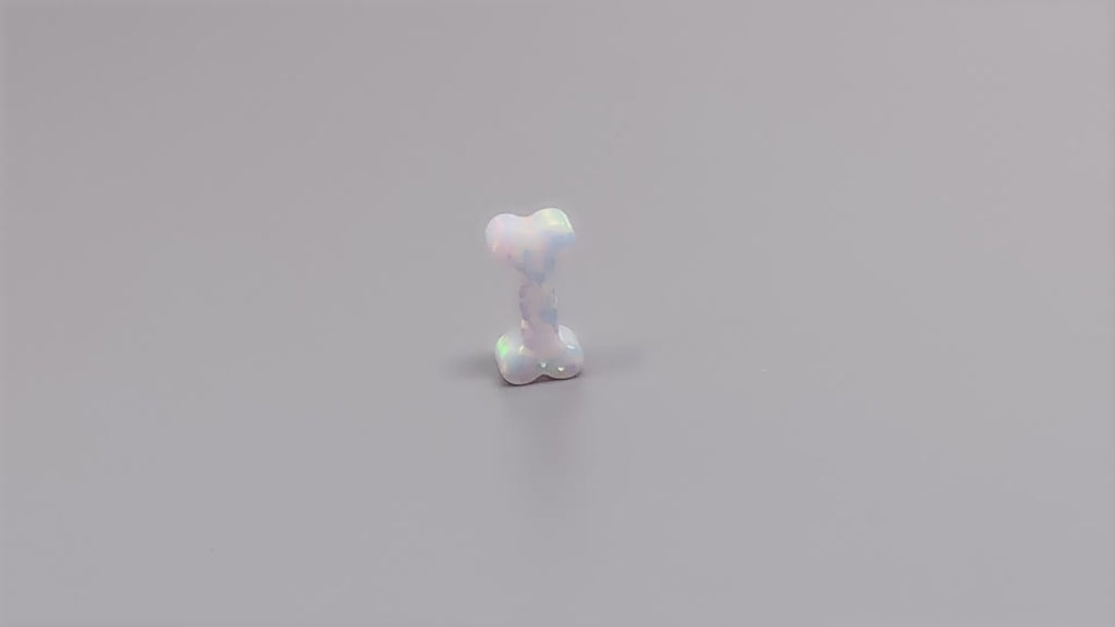 Opal Dog Bone Bead Length Hole Size: 0.8mm, Tiny Dog Bone Charm