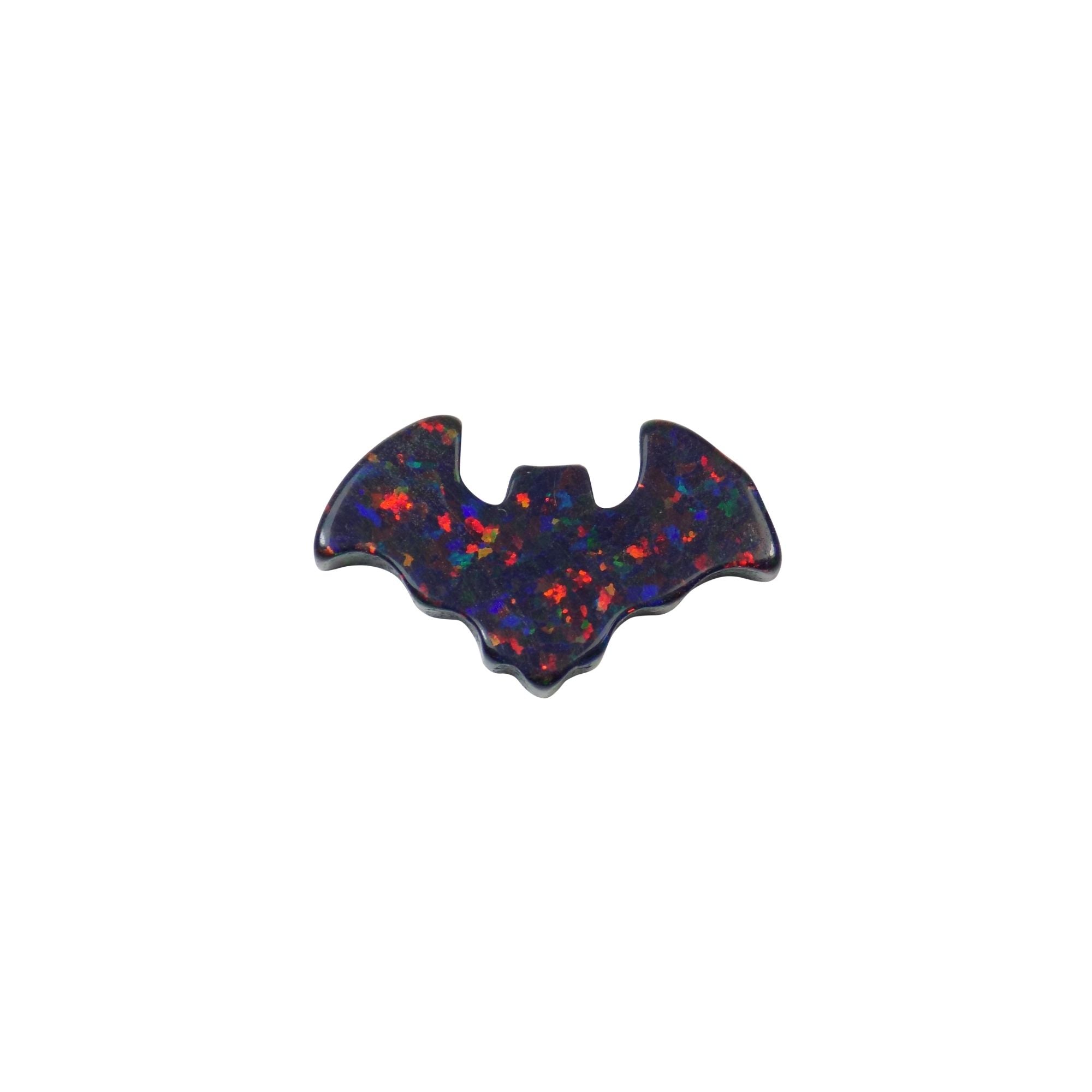 Opal Bat shape pendant, Dark Bat Charm, Opal Lab Created Bat Pendant,