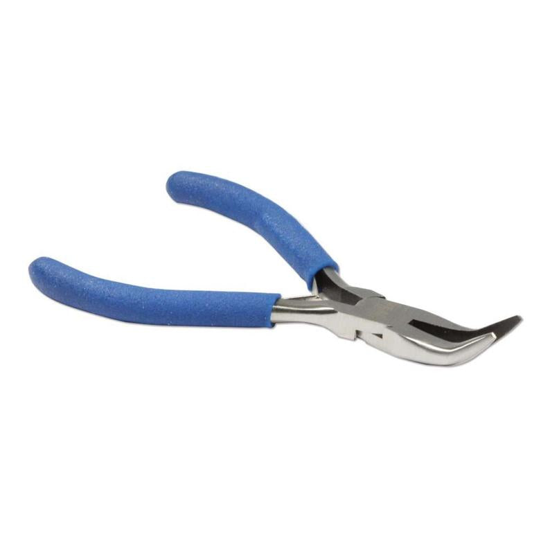 Bent Nose Plier. Curved Nose Beading Plier. 5 inches. BeadSmith® COLOR I.D