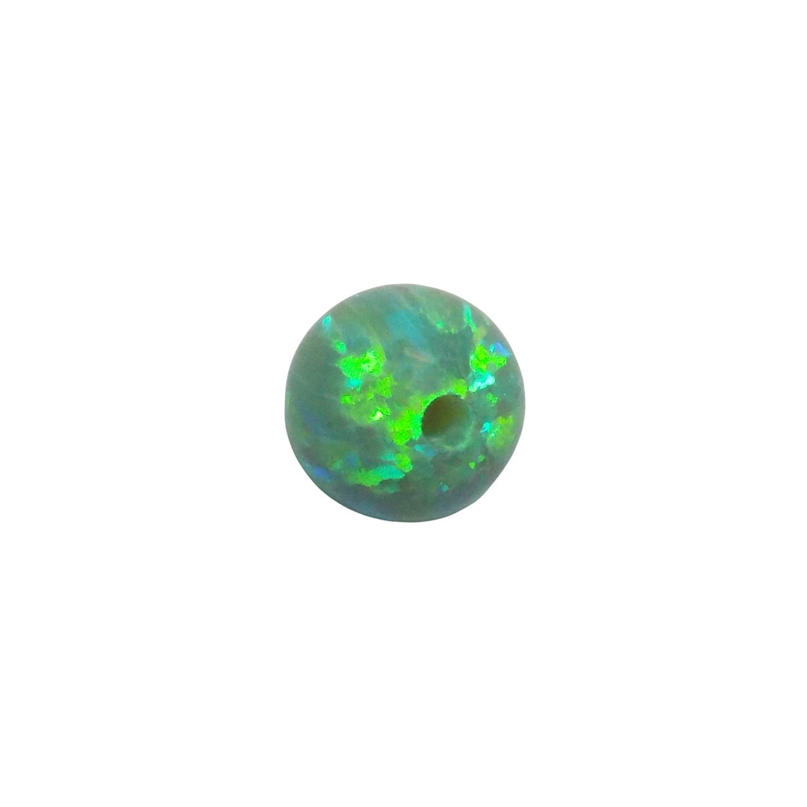 4mm Opal Round Beads Synthetic Fully Drilled Hole Charms. opal bead geen