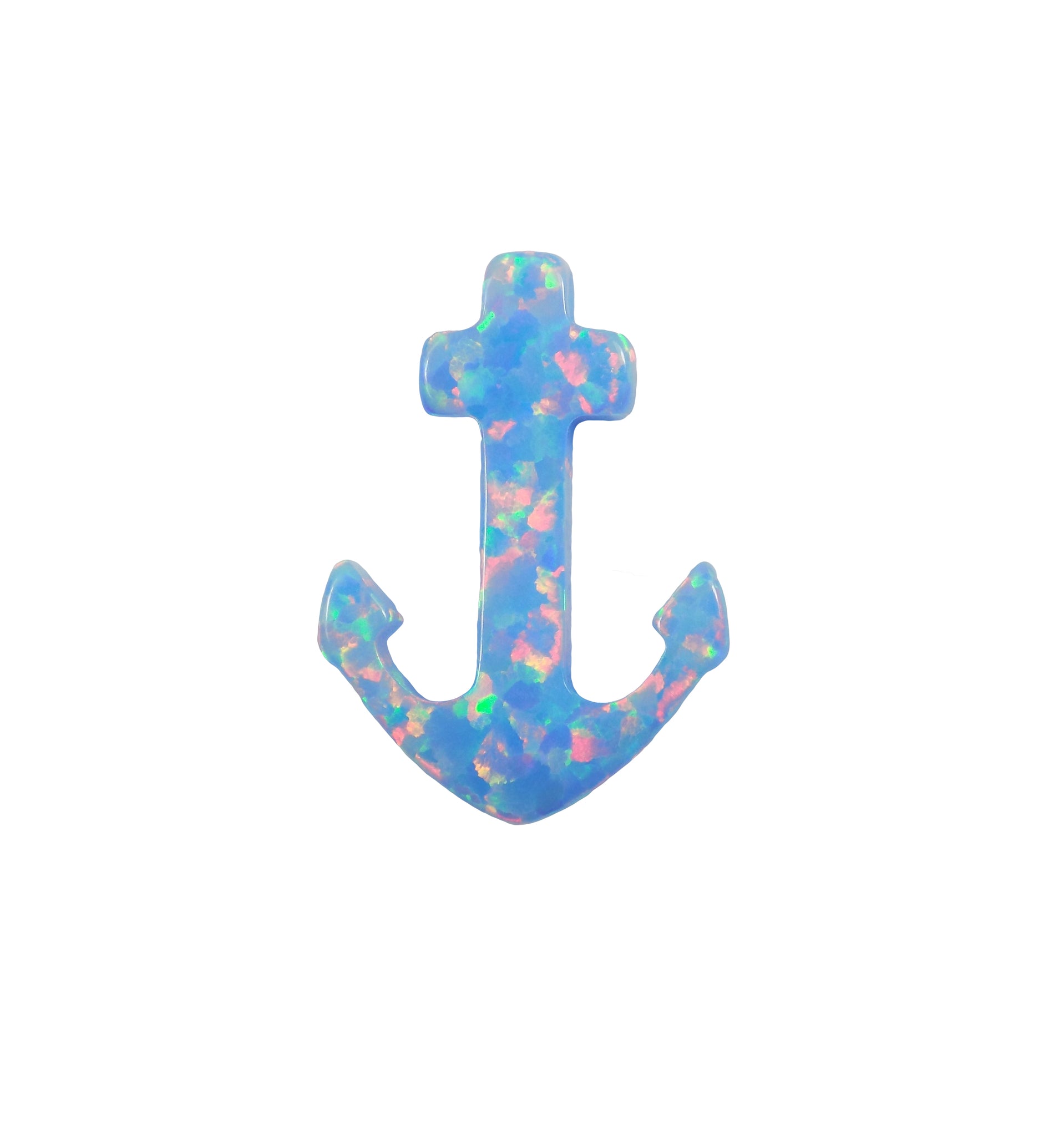 Anchor Pendant Charm10x14mm Synthetic Opal Fully Drilled