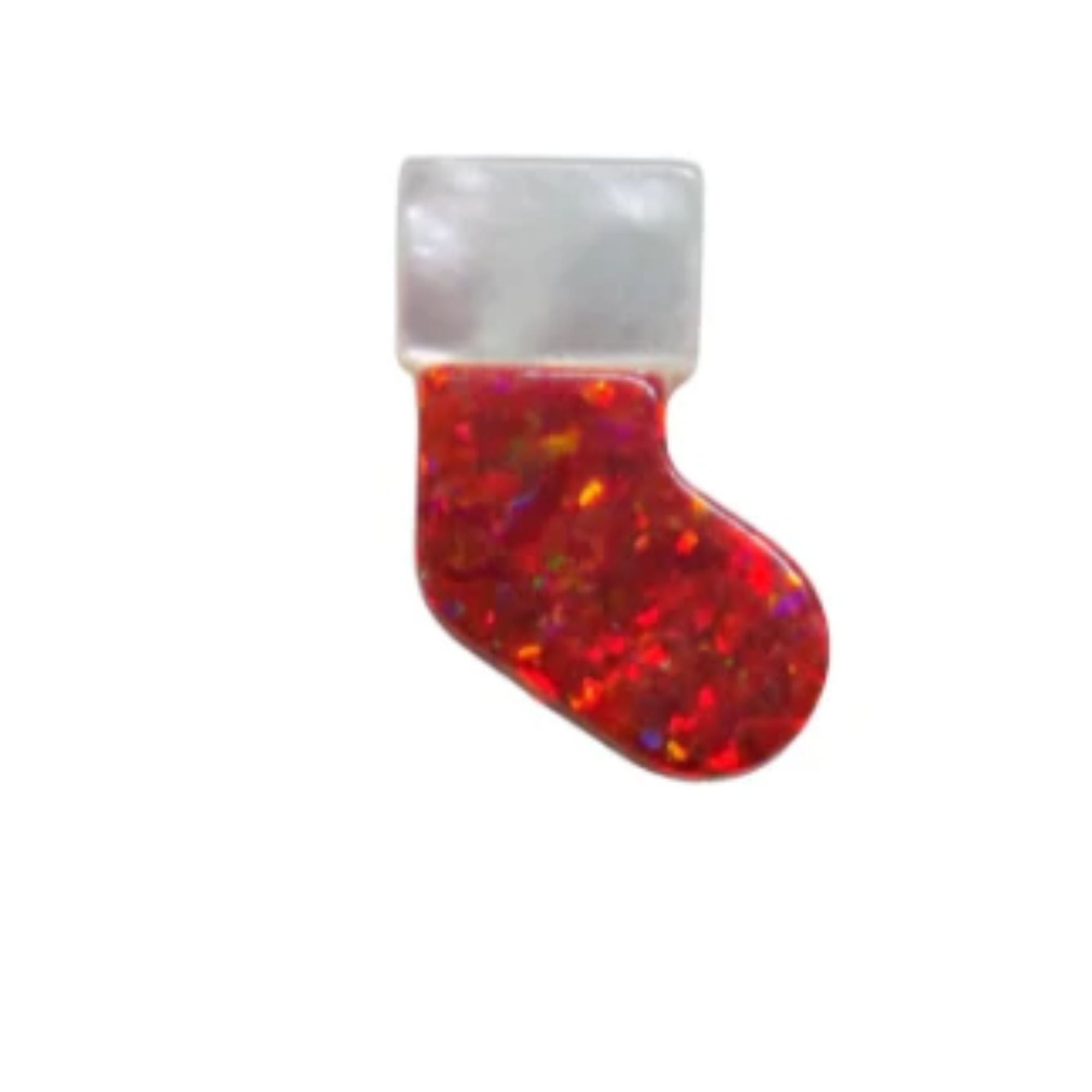Opal Christmas Sock Charm