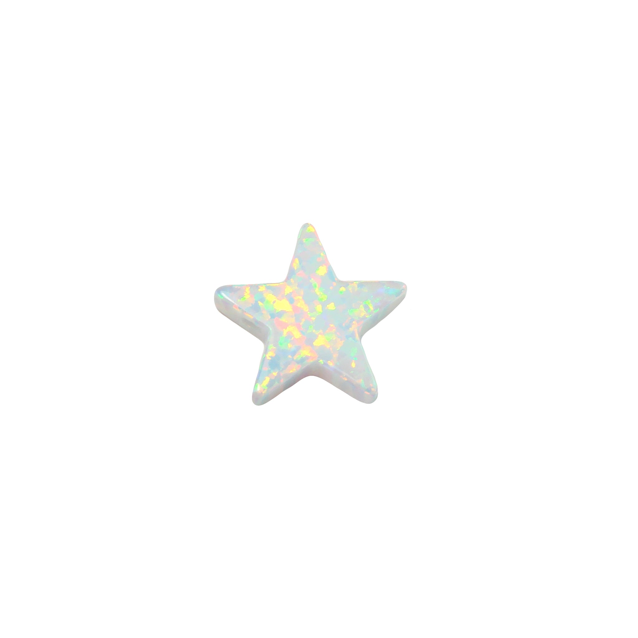 white opal star charm