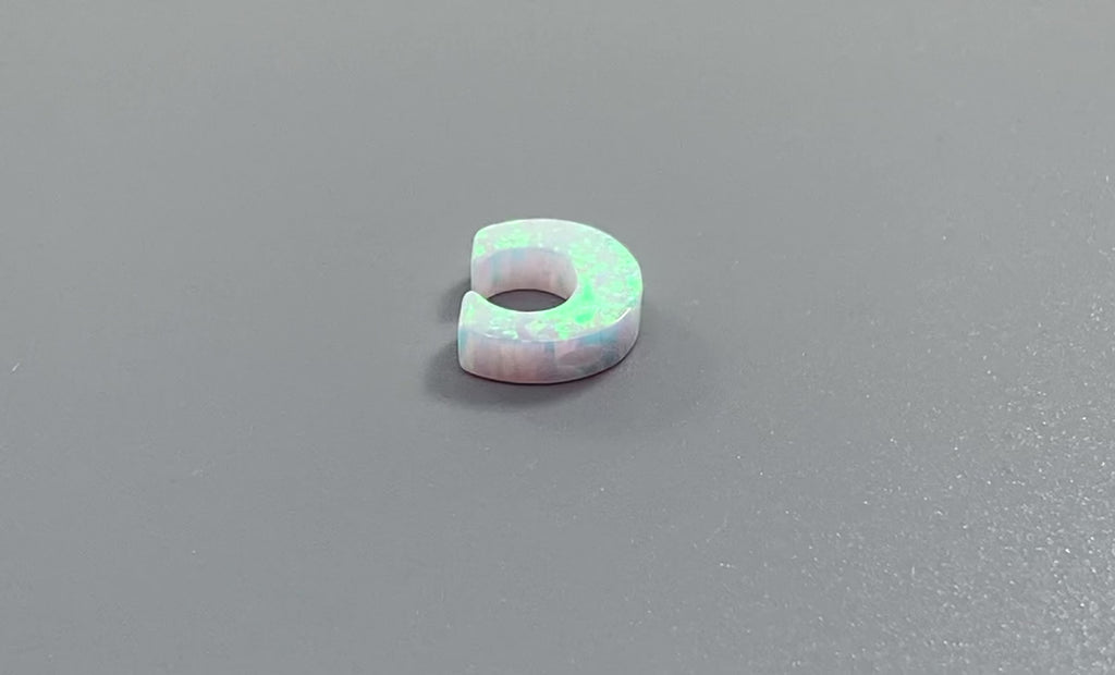 Initial Opal Letter C Pendant white charm