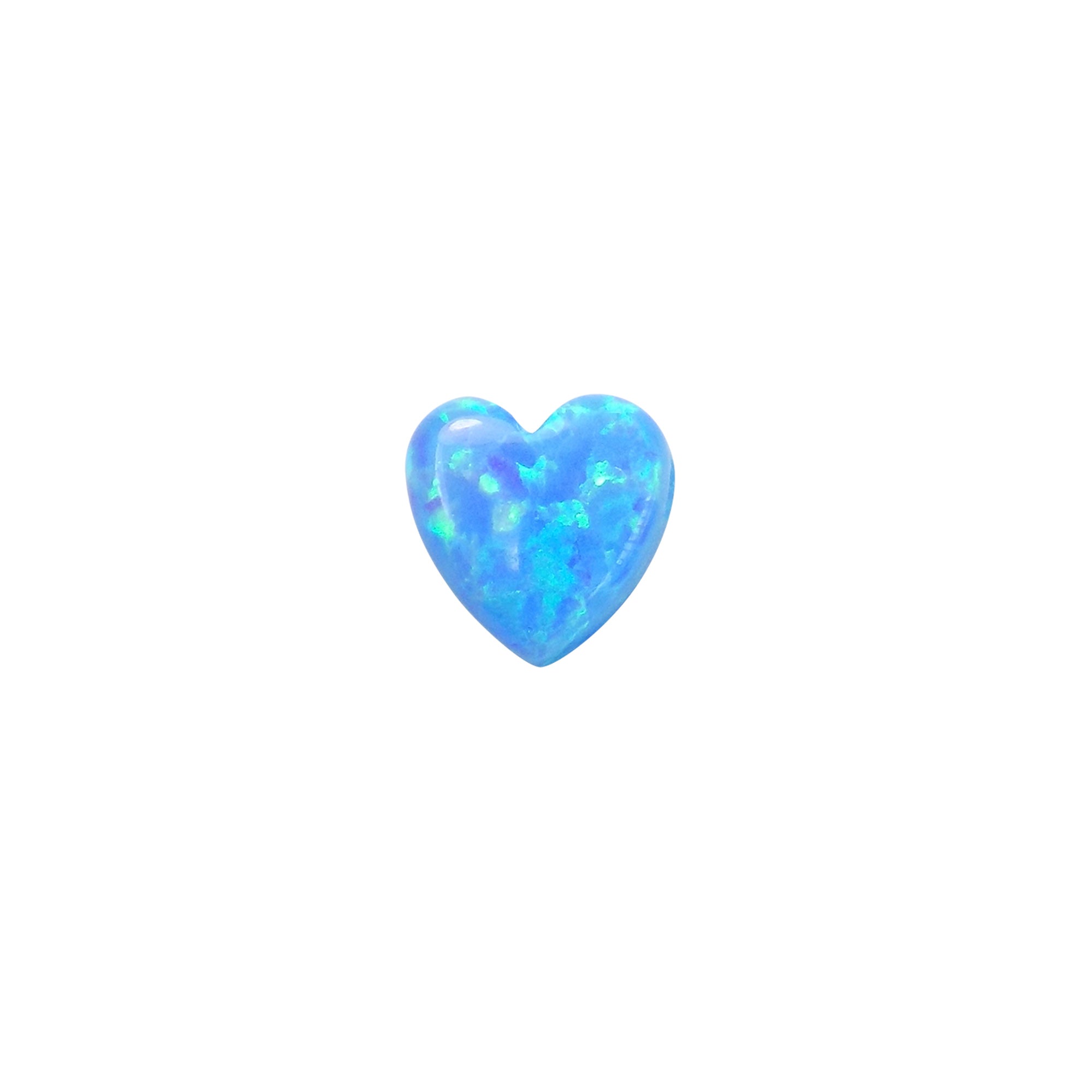 Opal Heart Pendant 6mm. Heart Opal Cabochon, Little Opal Heart Charm Side Hole