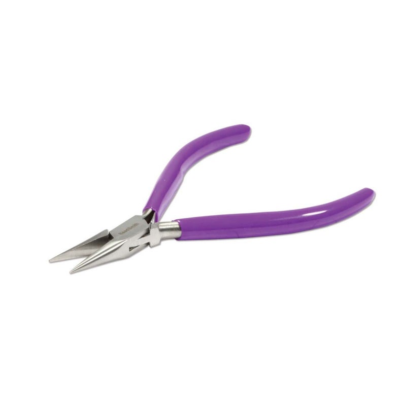 Bead Smith Pliers Set with Case. Set Includes 4 Pliers with Super fine Tips: Round Nose, Flat Nose Side Cutter and Purple Case Tools