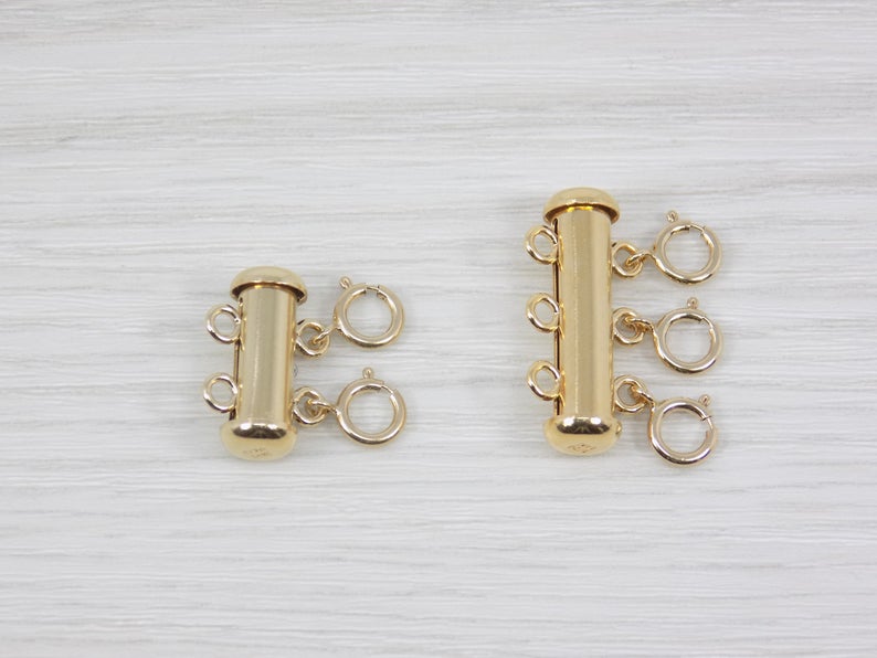 14K Gold Filled Layered Necklace Detangler Clasp