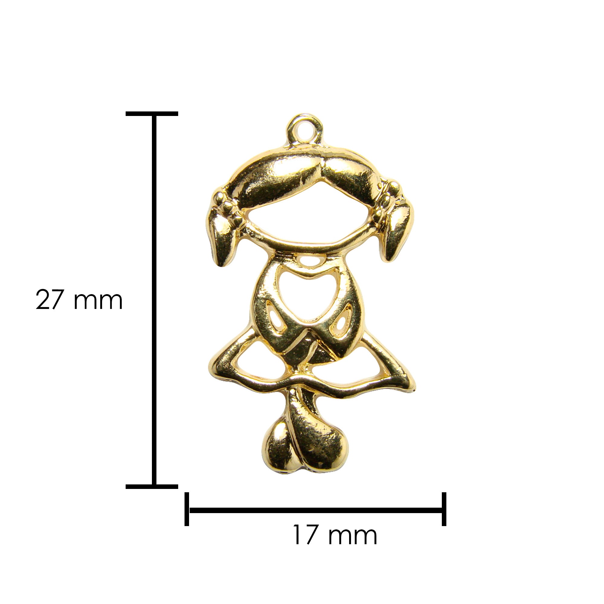gold girl pendant