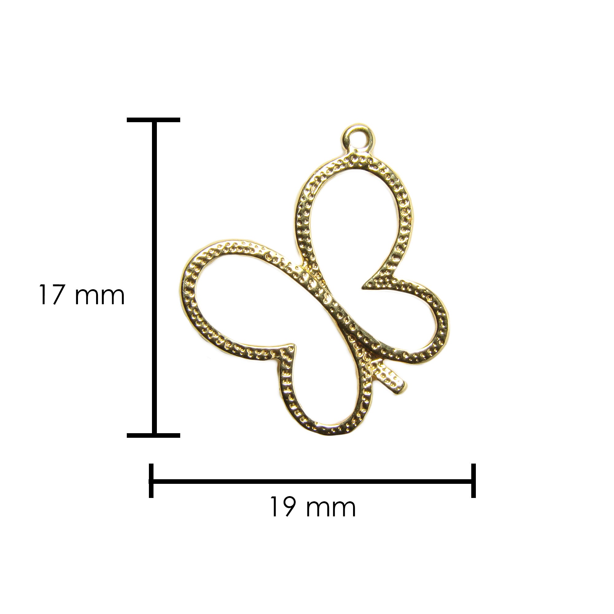 gold butterfly charms wholesale