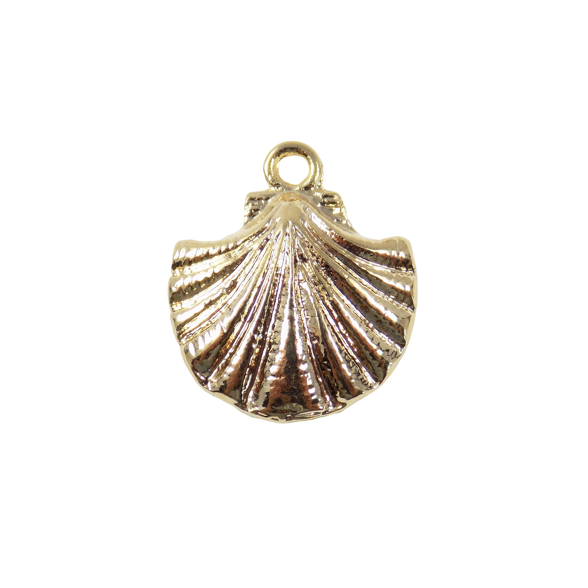 Scallop Charm, Oyster Pendant, Gold Plated 18K, Sea Shell Pendant, Tiny Shell Charm, Summer Charm Sea Pendant Wholesale