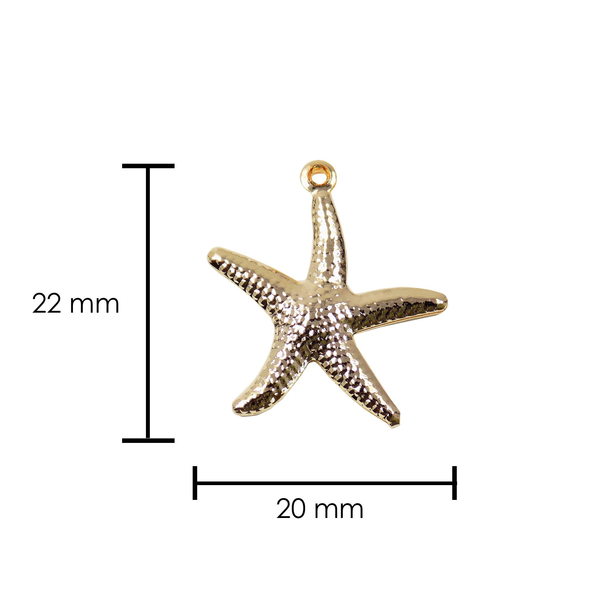 gold starfish charms