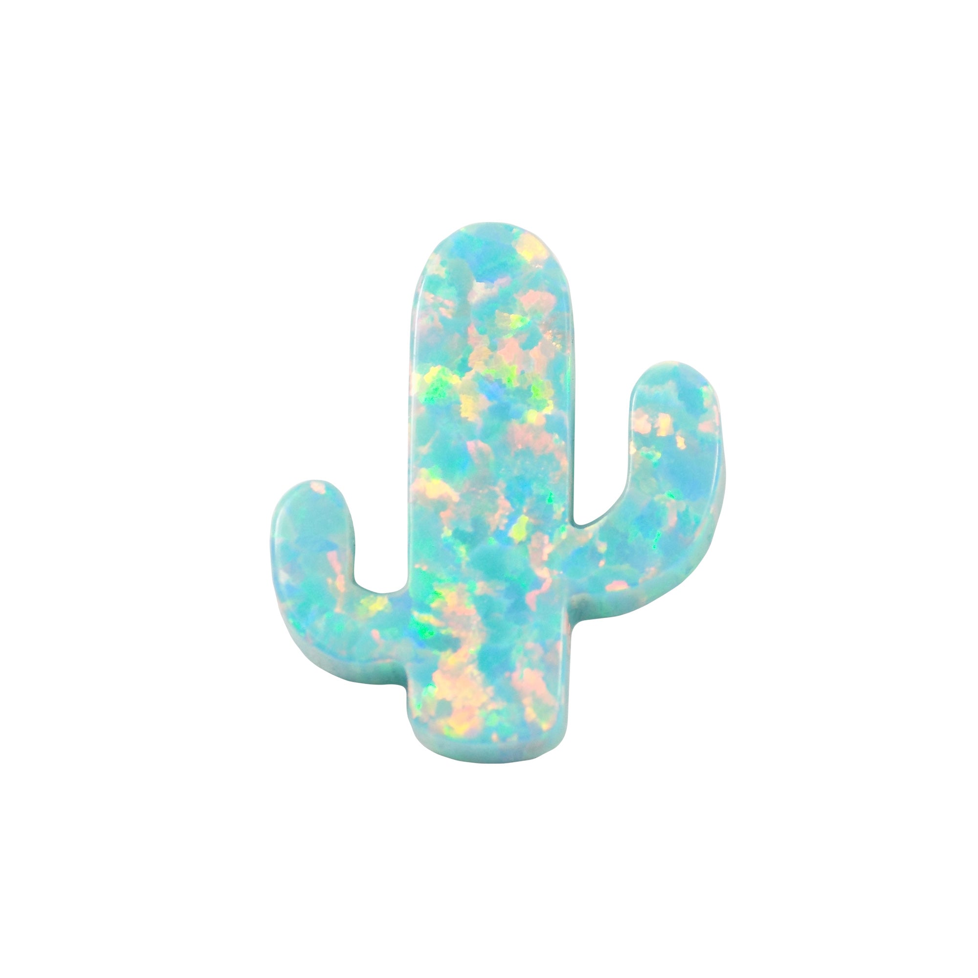 green opal cactus charm