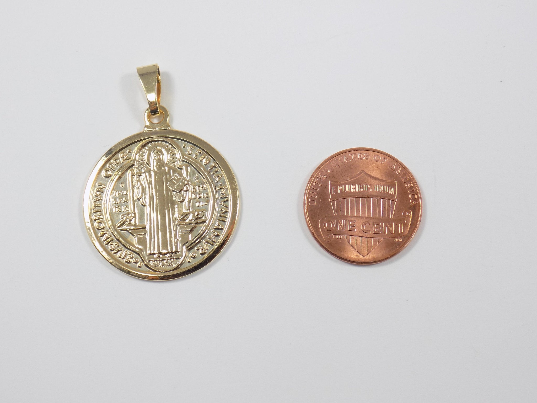St. Benedict Medal - Saint Benedict Medallion Double Sided - Catholic Medal - Medalla de San Benito - Religious Pendant