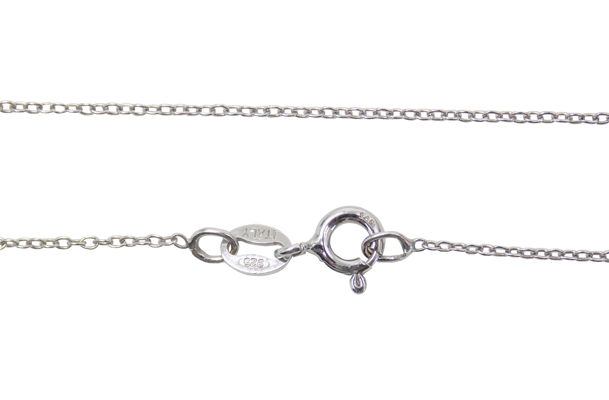 Sterling Silver Rhodium Chain, 925 Sterling Silver Rh Plated Diamond Cut Anchor Chain 025-1 MM, Finished Chain