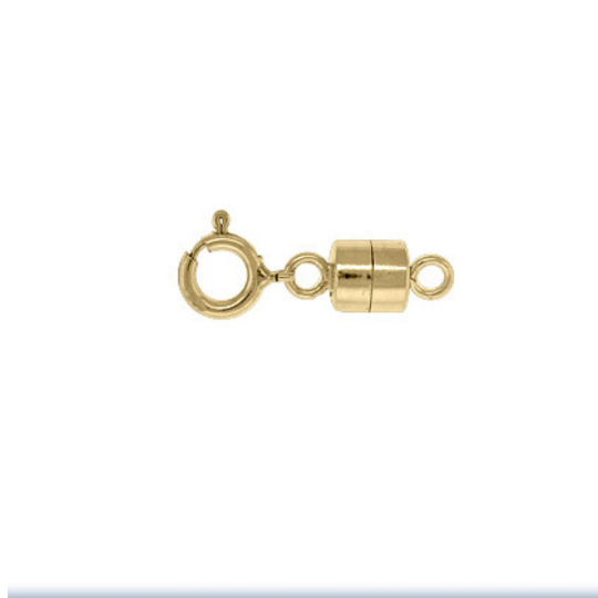 Magnetic closure 14K Gold Filled 4.5mm with 5mm Spring Ring Clasp, Necklace Connector Converter