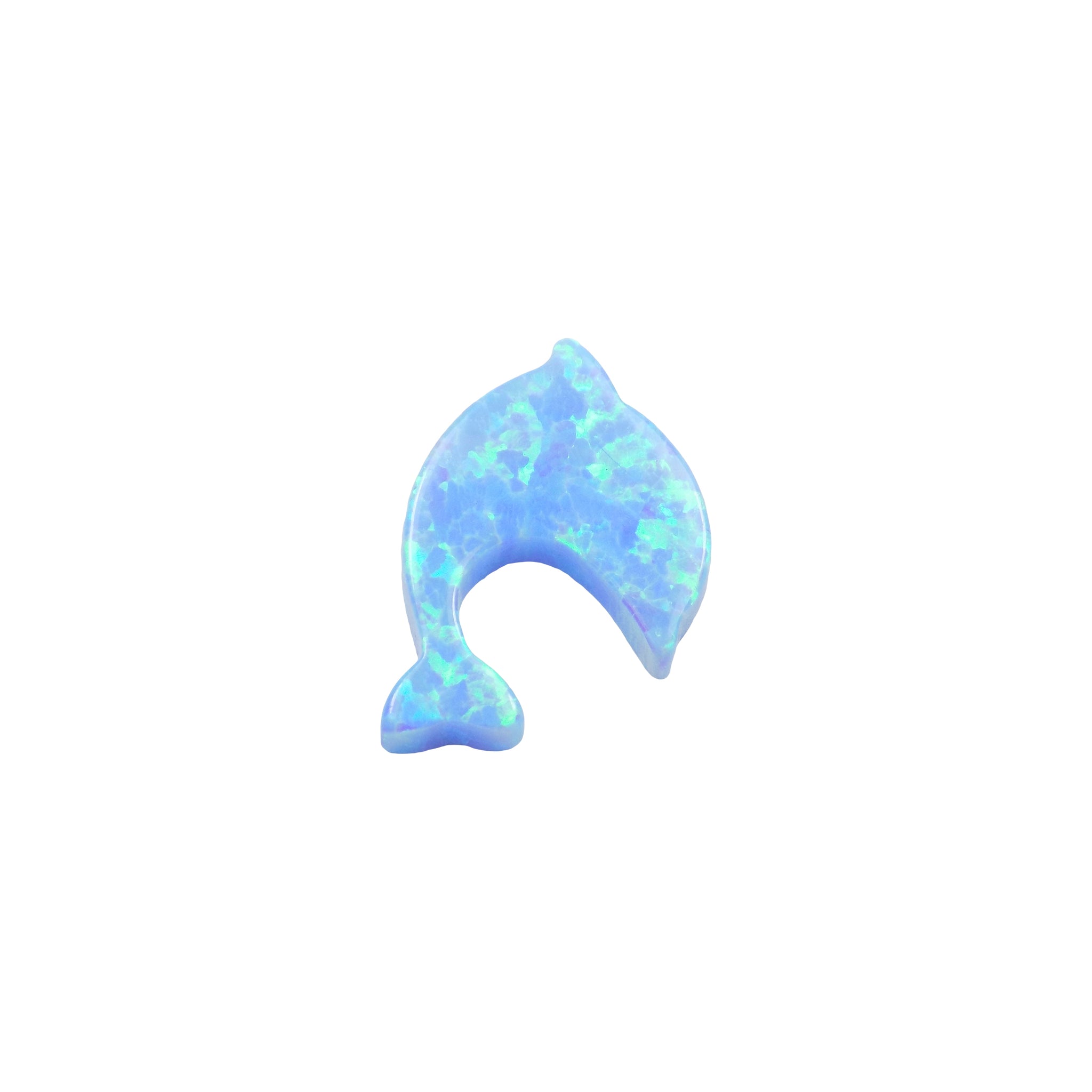 blue opal dolphin pendant
