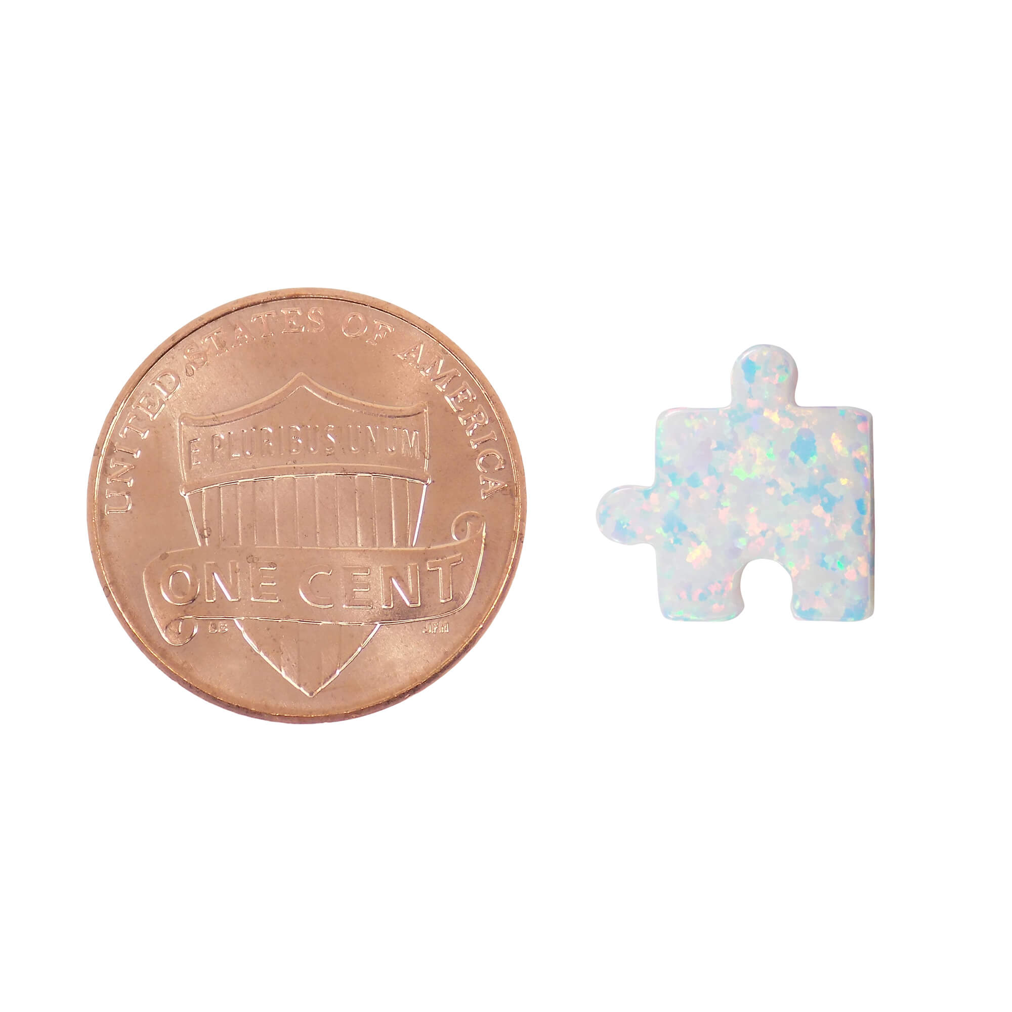 Opal Puzzle Charm with a coin