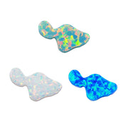 Maui Island Opal Pendant Charm Synthetic Man-made Opal Charm 14x9mm with Fully Drilled Hole