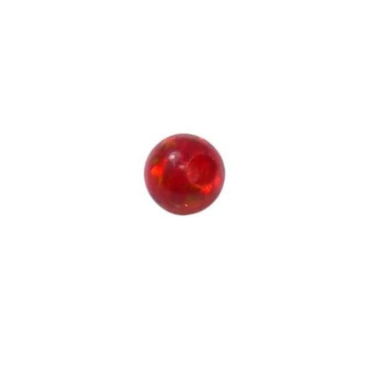 Opal Beads 6mm, Full drilled hole. Lab-Created Red Round Bead