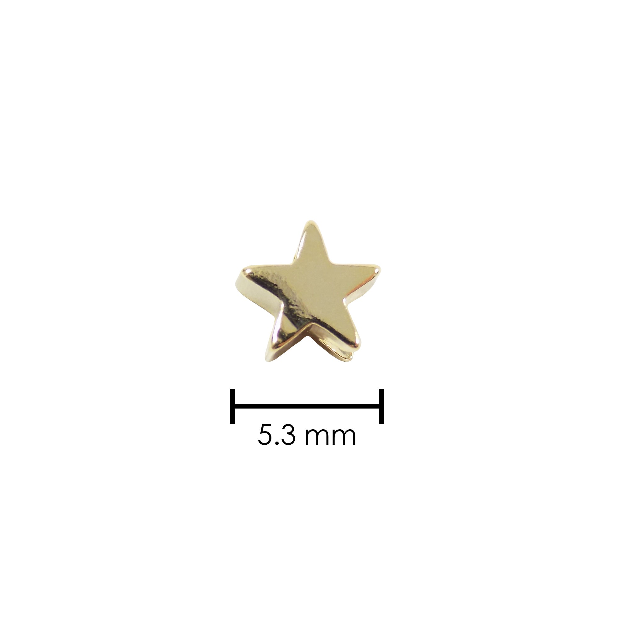 Tiny Star Slider Charm (6 pieces)Gold Plated Mini Star Spacer Beads, Sliding Little Star Separator, Celestial Beads Wholesale