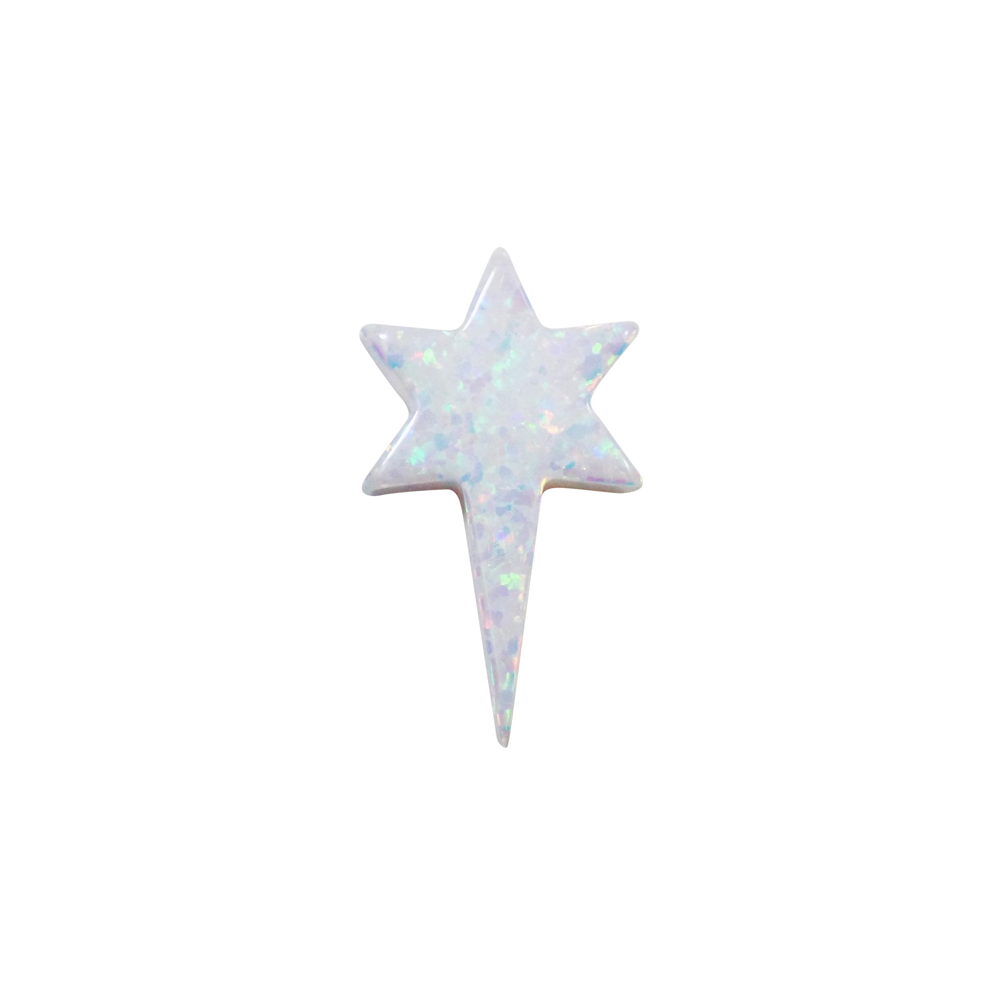Opal North Star Charm, Shooting Star, Starburst Opal Charm Pendant, NorthStar Opal Bead Side Holes 1mm, GIA Certified Opals USA Seller