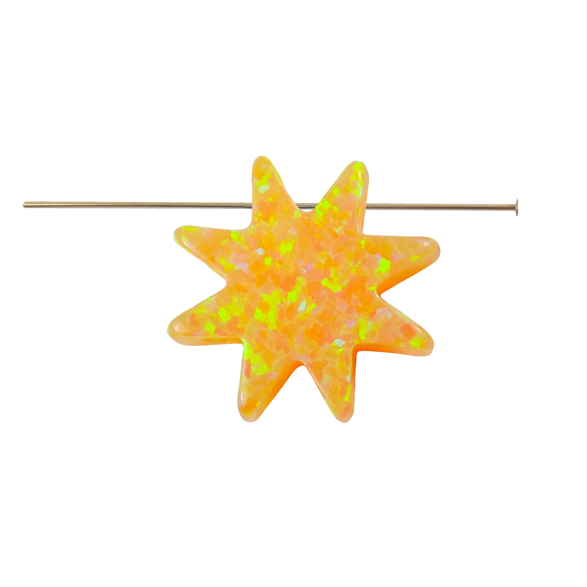 Yellow Opal Sun Charm for Jewelry Making